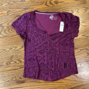 Anthropologie tee pip to brand spliced neck tee